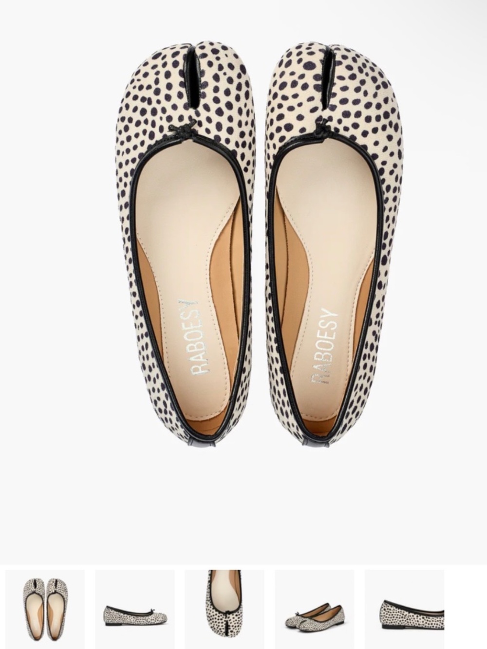 Raboesy Animal Print Tabi - Black Spotted